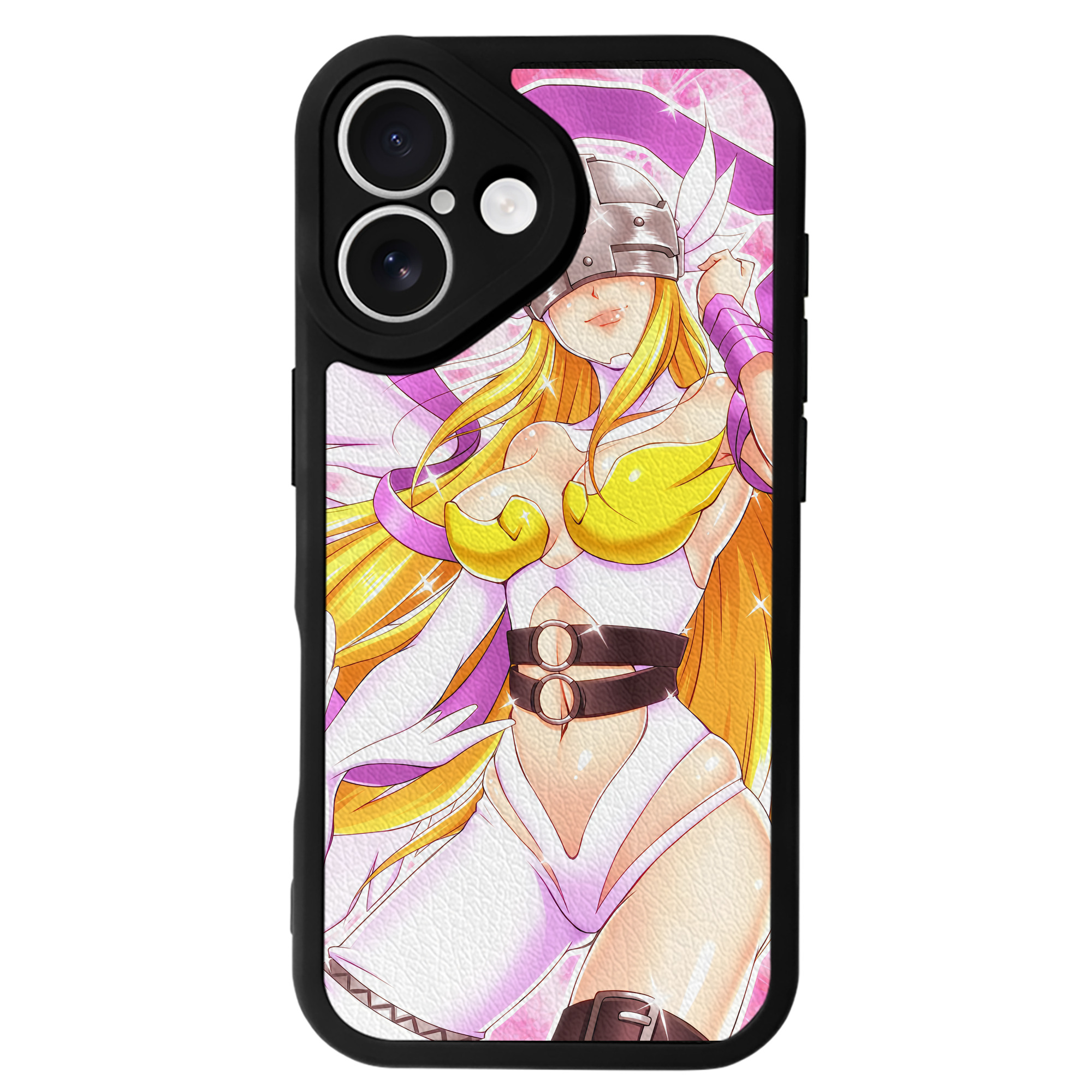 （画像用） Digimon デジタルモンスター/デジモン 【iPhone 16シリーズ対応】シリコンスマホケース（レザー調） 材質：シリコン